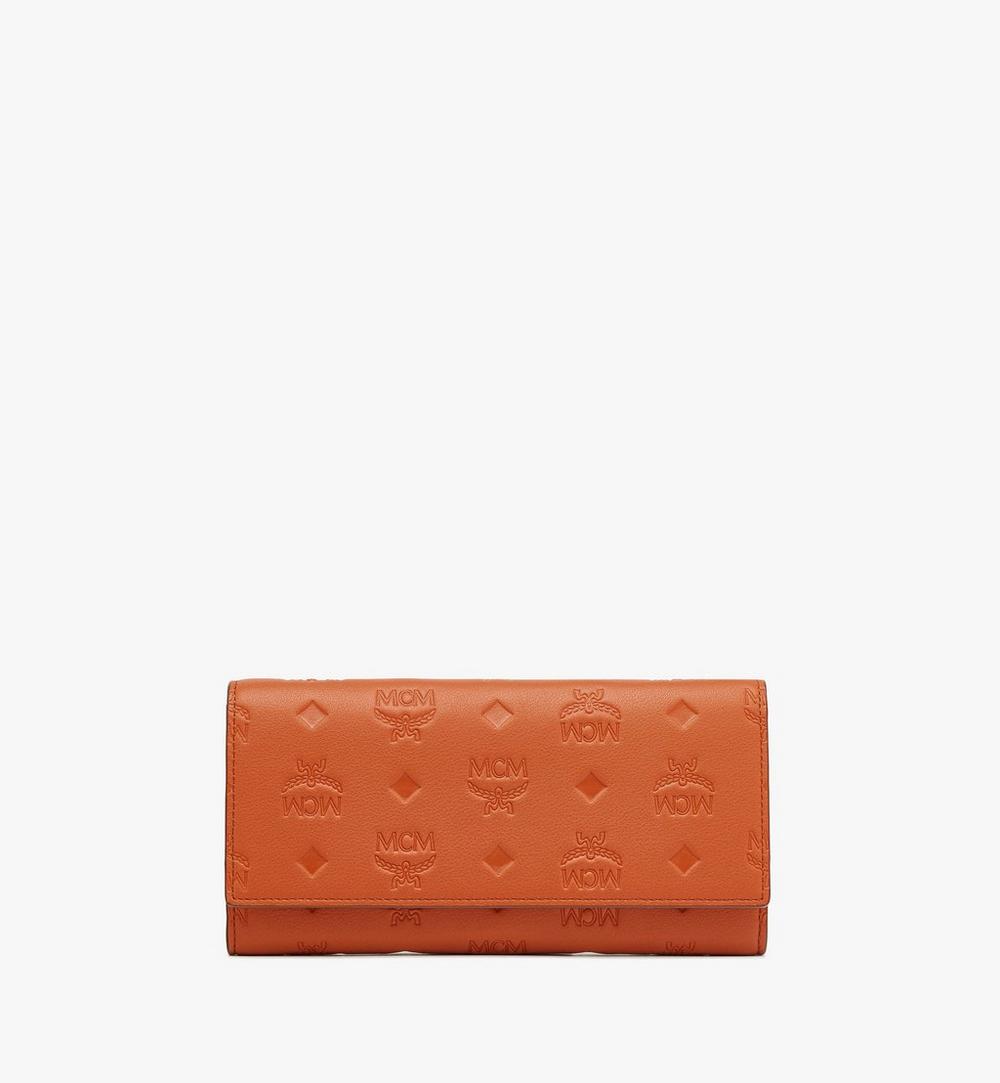 Aren Continental Wallet in Embossed Monogram Leather 1